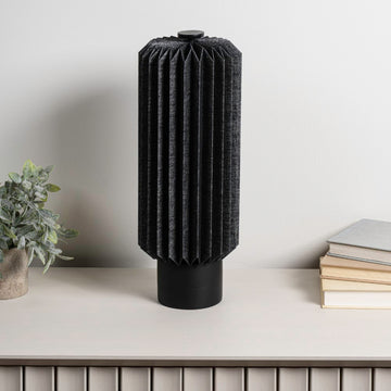 Banks 15.75" Modern Minimalist Paper Pleated Column Accent LED Table Lamp